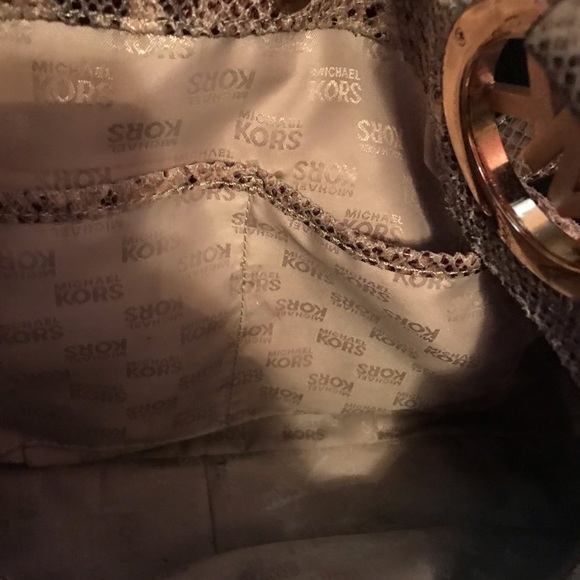 Michael Kors Python Leather Satchel Bag - Picture 4 of 5